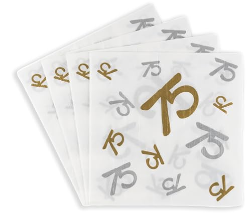 75 Geburtstag Deko Servietten silber/gold - Originelle 75. Geburtstagsdeko für einen gelungenen 75 Geburtstag Mann oder Frau - Tiwoca von Tiwoca