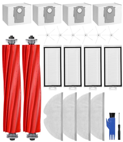 Tixexo Zubehör für Roborock Q7/ Q7+/Q7 Max/Q7 Max+ Staubsauger, 2 Hauptbürste, 4 HEPA Filter, 6 Seitenbürsten, 4 Wischtücher, 4 Staubbeutel, Ersatzteile für Roborock Q7 Tixexo Zubehör für Roborock Q7/ Q7+/Q7 Max/Q7 Max+ Staubsauger, 2 Hauptbürste, 4 HEPA Filter, 6 Seitenbürsten, 4 Wischtücher, 4 Staubbeutel, Ersatzteile für Roborock Q7 von Tixexo