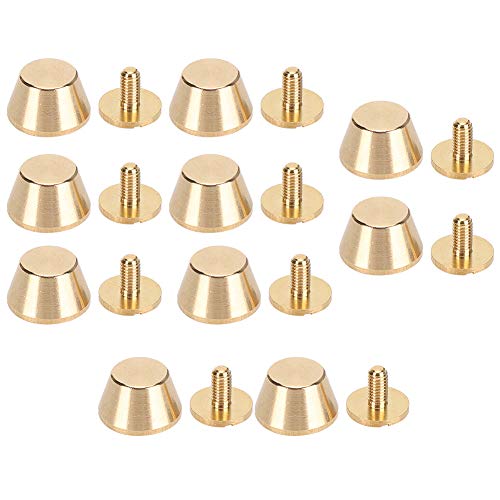 Tixiyu 10 Pcs Fuß Füße Nailhead Flat Stud Niets Messing Geldbeutel Handtasche Gepäckdekor mit Schraubenrücken für Lederhandwerkskleidung Jacken Tixiyu 10 Pcs Fuß Füße Nailhead Flat Stud Niets Messing Geldbeutel Handtasche Gepäckdekor mit Schraubenrücken für Lederhandwerkskleidung Jacken von Tixiyu