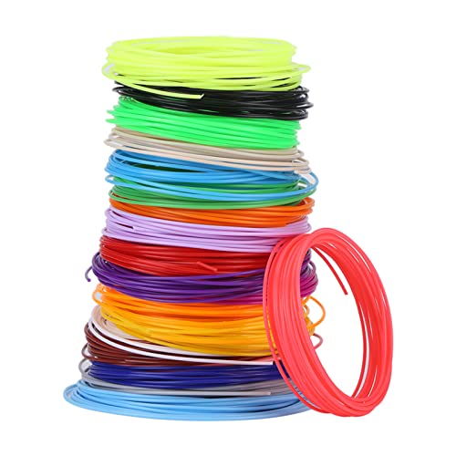 Tixiyu 20 Farben 1,75mm PCL 3D-Drucker Filament Niedertemperatur 3D-Stift Filament Biologisch Abbaubar Lebensmittel Qualität 3D-Druckfilament mit 80-100 ° C Optimaler Temperatur für von Tixiyu