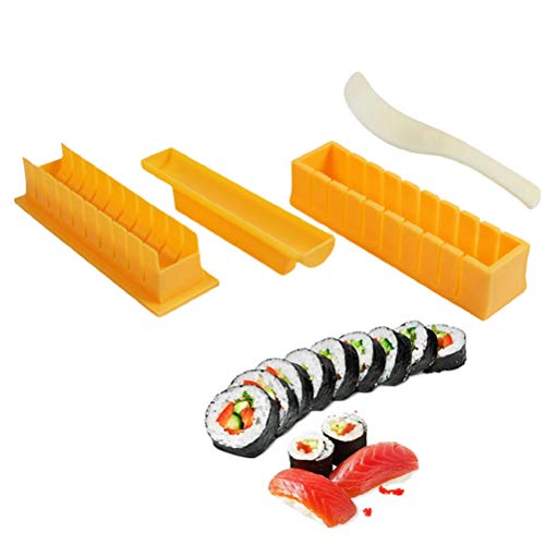 Tixiyu 4 Stück/Set Sushi Maker Kit Runde Sushi Maker Form DIY Sushi Maker Werkzeug Set für Reisrollen Antihaft-Sushi-Form von Tixiyu