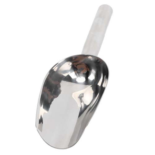 Tixiyu Edelstahl -Eisschaufel Küche Utility Scoop Food Scoop Messende Messung für Mehlkorntee mit Verdicktem Design Leicht zu Reinigen Bar Küchenwerkzeug 20.5x7cm (Ohne Löcher) von Tixiyu
