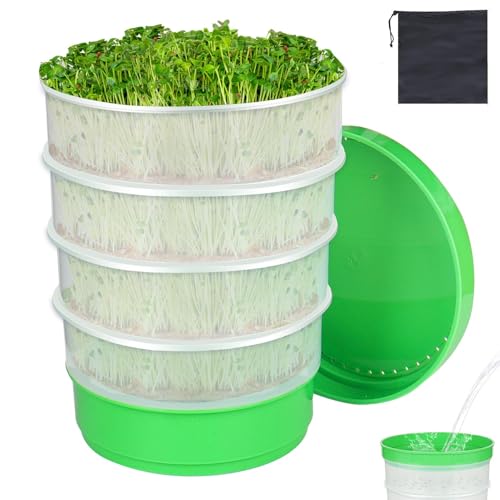 Tixiyu Ernte -Sprouter -Stapelstapelsprouting -Behälter Runde Formraumsparung für Alfalfa -Weizengras mit Kunststoff mit Lebensmitteln, die Einfach zu Reinigen Sind Tixiyu Ernte -Sprouter -Stapelstapelsprouting -Behälter Runde Formraumsparung für Alfalfa -Weizengras mit Kunststoff mit Lebensmitteln, die Einfach zu Reinigen Sind von Tixiyu