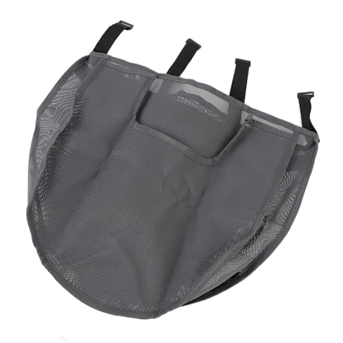 Tixiyu Mesh-Aufbewahrung Tasche Mesh-Organizer-Tasche Netz-Spielzeug-Aufbewahrung mit Großer Kapazität Wandbehang mit Reiß Verschluss für Badezimmer Küche Balkon Umfasst 4 Klebe Haken (Grau) von Tixiyu