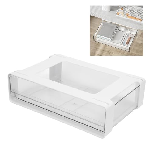 Tixiyu Unter Schreibtischlagerschublade Unter Dem Tischorganisator mit Hoher Lastlagerkapazität für Büroküche Wohnzimmerschrank, Minimalistischer Schreibtisch Organizer, Unter von Tixiyu