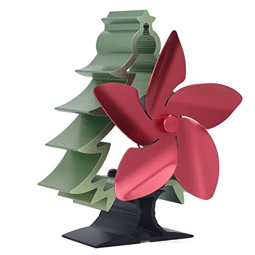 Tixiyu Wärmebetriebener Ofenventilator mit 5 Flügeln, Thermoelektrischer Kaminventilator für Holzöfen mit Automatisch Einstellbarer Geschwindigkeit, Leises, Flügelloses Design von Tixiyu