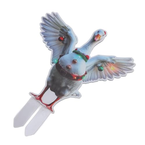 Tixiyu Weihnachtsschild-Dekoration für den Hof, Weihnachtsente, Gartenpfahl, Feiertagsdekoration für den Garten Im Freien, Doppelseitiges Design mit Stabilem Acrylmaterial für (DCY008) von Tixiyu