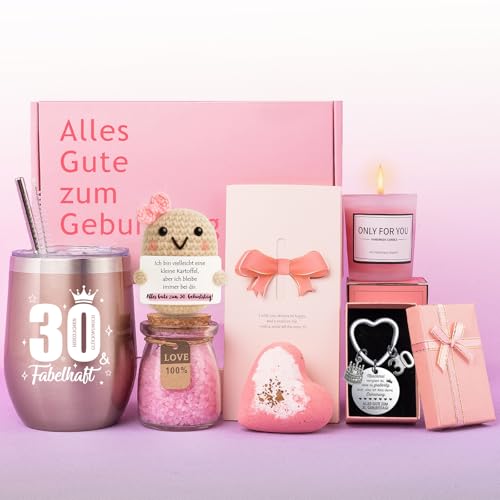 Tixlux Geschenk für Frauen, 30. Geburtstag Geschenkset, liebevolles Geschenk für Freundin,Kollegin, Ehefrau, Schwester, Mutter, perfekt zum runden Geburtstag & als Überraschung von Tixlux
