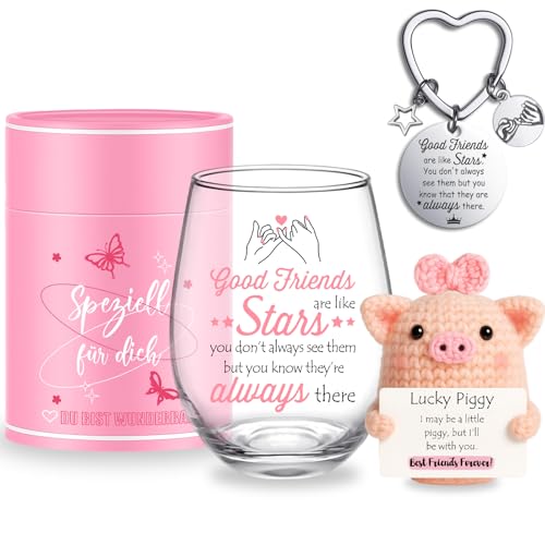 Tixlux Geschenk für Freundin Frauen Weingläser Geburtstagsgeschenk für Frauen Freundschaftsgeschenk Dankeschöngeschenk Personalisiertegeschenk für Beste Freundin 450ml (Best Friend) von Tixlux