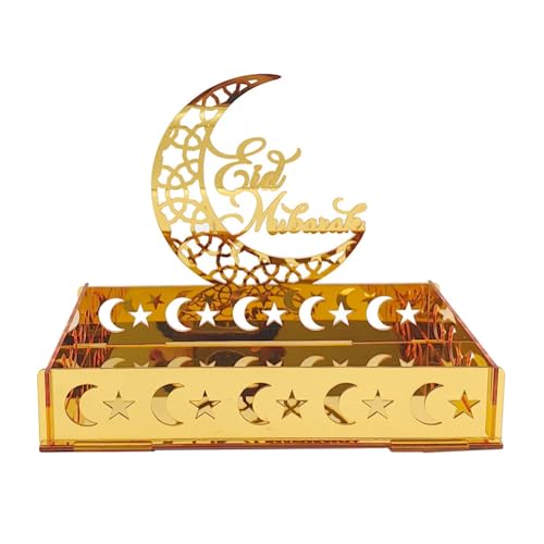 Tixqeaif 1 STK. Eid Mubarak Lebensmitteltablett Ramadan Dessert Obstteller Gold Acryl Mond Stern Schloss Islamische Muslim Festival Geschenk,C Tixqeaif 1 STK. Eid Mubarak Lebensmitteltablett Ramadan Dessert Obstteller Gold Acryl Mond Stern Schloss Islamische Muslim Festival Geschenk,C von Tixqeaif