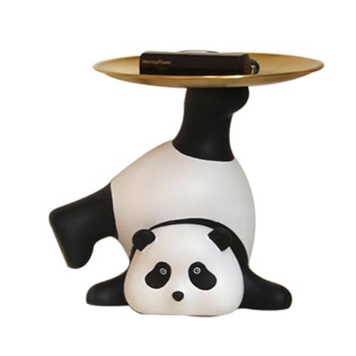 Tixqeaif 1 Stück Panda-Aufbewahrungsdekoration, Eingangstablett, Armbänder, Veranda, Ornament, Tablett, Heimdekoration von Tixqeaif