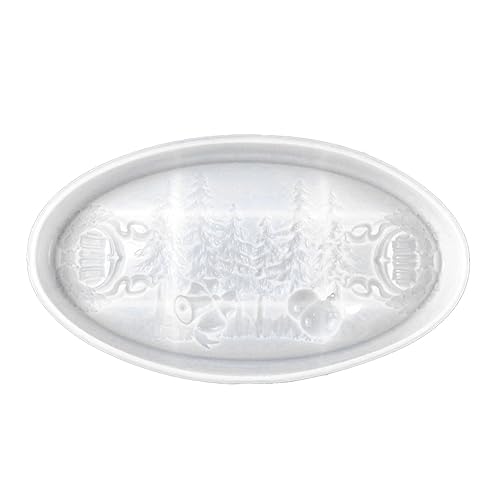 Tixqeaif 1 Stück Weihnachtstablett Silikonform Silikagel Aufbewahrungstablett Ornamente DIY Ovales Halbdimensionales Weihnachtliches Dekoratives Tablett von Tixqeaif