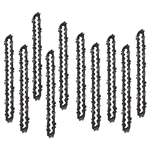 Tixqeaif 10PCS 6-Ketten- und FüHrungsschienen-Set FüR MinisäGen-Spezialketten-Hardware-Werkzeug-SäGekette von Tixqeaif