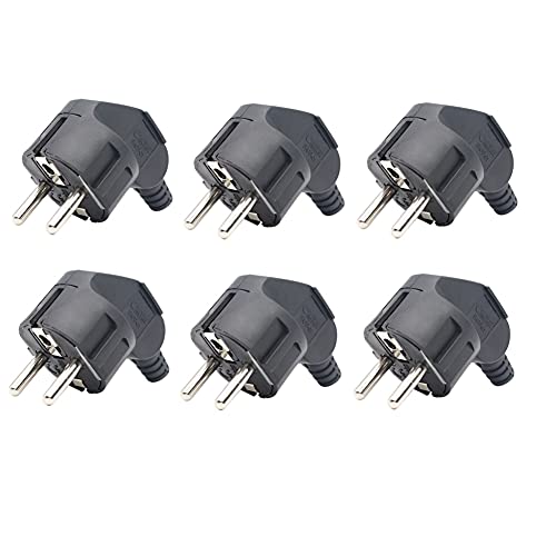Tixqeaif 16A 4,8 Mm Wechselstrom Elektrische Wiederverdrahtbarer Stecker Stecker für Kabel Buchsen VerläNgerung Kabel Stecker 6 StüCk Schwarz EU Stecker Tixqeaif 16A 4,8 Mm Wechselstrom Elektrische Wiederverdrahtbarer Stecker Stecker für Kabel Buchsen VerläNgerung Kabel Stecker 6 StüCk Schwarz EU Stecker von Tixqeaif