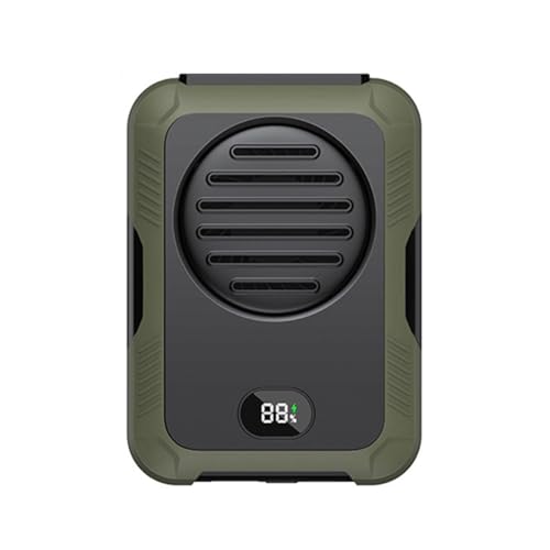 Tixqeaif 2000 MAh Hängender Hals-/Taillenventilator, USB-Mini-Tragbarer Wiederaufladbarer Ventilator für Outdoor-Camping, Wandern, Klettern, Sport B von Tixqeaif