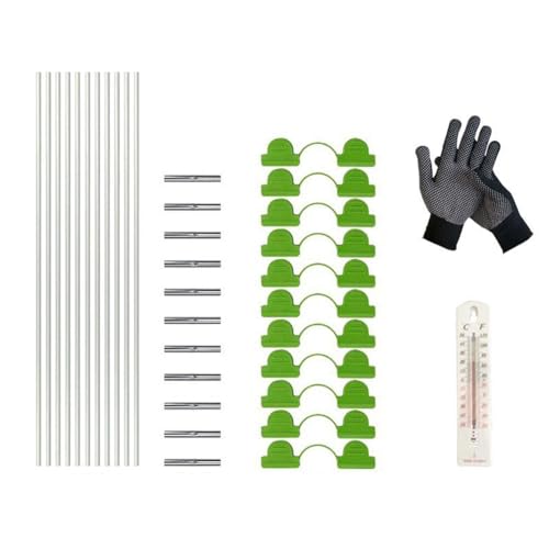 Tixqeaif 25-Teiliges Set mit Abnehmbaren Pflanzenstäben für Den Gewächshaus-Schleifentunnel, Rostfreies Glasfaser-Pflanzenstützrahmen-Set von Tixqeaif