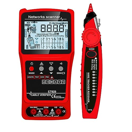 Tixqeaif 3-In-1-Visual Fault Locator Multimeter Netzwerkkabeltester Lautlose Vibrationssuche POE-Test Kabelpaarungslänge Wiremap Einfach zu Bedienen Tixqeaif 3-In-1-Visual Fault Locator Multimeter Netzwerkkabeltester Lautlose Vibrationssuche POE-Test Kabelpaarungslänge Wiremap Einfach zu Bedienen von Tixqeaif