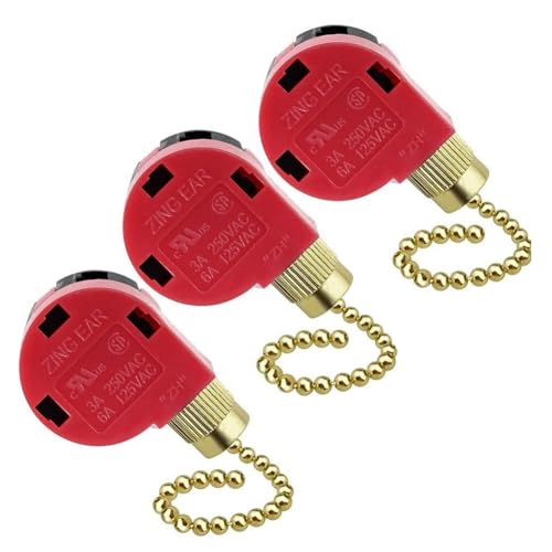 Tixqeaif 3 StüCke Decken Ventilator Schalter 3 Geschwindigkeit 4 Draht Ohr ZE 268S6 Ventilator Zugketten Schalter Geschwindigkeits Regler Gold Tixqeaif 3 StüCke Decken Ventilator Schalter 3 Geschwindigkeit 4 Draht Ohr ZE 268S6 Ventilator Zugketten Schalter Geschwindigkeits Regler Gold von Tixqeaif