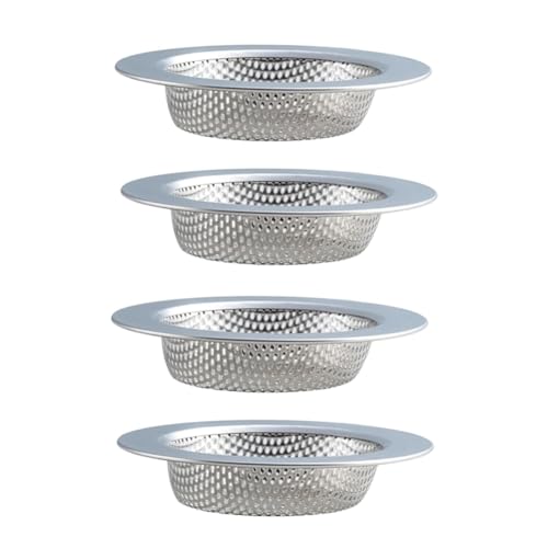 Tixqeaif 4,5 Edelstahl-Spülbeckensieb, Edelstahl-Spülbecken-Abflusskorb, 4-Teiliges Set für Küchenspüle, Abflusskorb von Tixqeaif