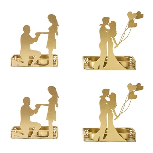 Tixqeaif 4 Stück Hochzeitsdekoration, Kerzenhalter, Romantisches Geschenk, Herzstück, Tischdekoration, Hochzeit, Teelicht-Kerzenhalter, Langlebig Tixqeaif 4 Stück Hochzeitsdekoration, Kerzenhalter, Romantisches Geschenk, Herzstück, Tischdekoration, Hochzeit, Teelicht-Kerzenhalter, Langlebig von Tixqeaif