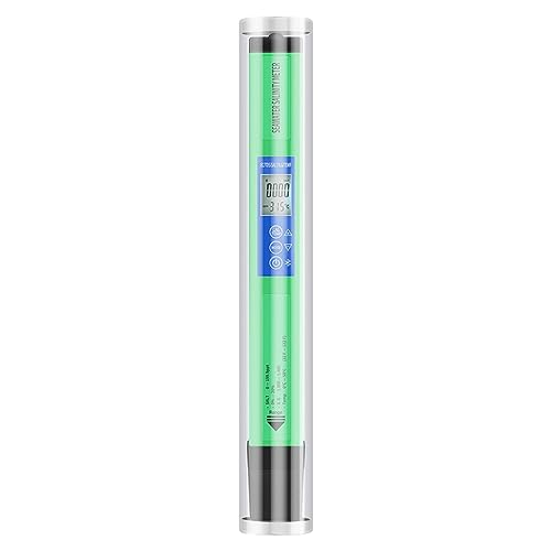 Tixqeaif 5-In-1 Wasserqualitätstester Digitaler Salzgehalt-Meter EC TDS S.G TEMP SALT Monitor für Trinkwasser Pool Aquarium Hydroponik Langlebig Einfach zu Bedienen von Tixqeaif