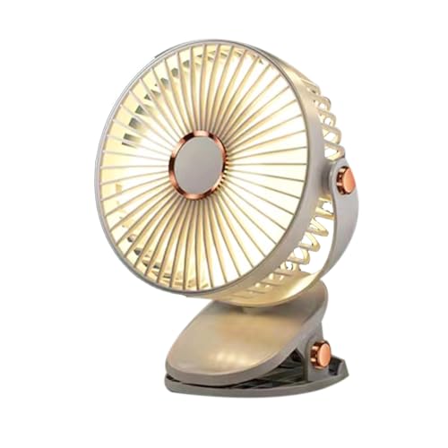 Tixqeaif 6 Clip-Ventilator, 1200 MAh, Wiederaufladbar über USB, Windkraft, Leiser, Praktischer Mini-Ventilator für Den Schreibtisch im Büro, Einfach zu Bedienen, von Tixqeaif