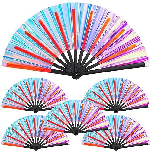 Tixqeaif 6 Stk. Holografische Raves Fan Faltbarer Handfächer Dekorative Faltfächer Faltbarer Ventilator für Frauen Männer Halloween Pride Outfits Einfach zu Verwenden Tixqeaif 6 Stk. Holografische Raves Fan Faltbarer Handfächer Dekorative Faltfächer Faltbarer Ventilator für Frauen Männer Halloween Pride Outfits Einfach zu Verwenden von Tixqeaif