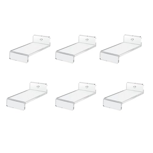 Tixqeaif 6Pack Regale Wandmontage Regal-Kit für Sammlerstücke Display-Ständer Halterung Set für die Wandmontage Aufbewahrungsorganisator von Tixqeaif