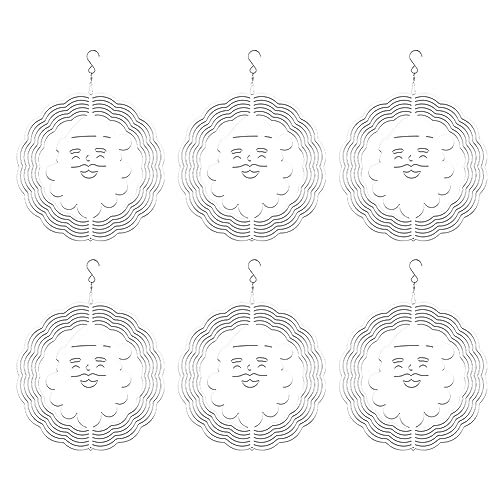Tixqeaif 6er-Pack 8-Sublimation-Windspinner-Rohlinge Weihnachtsmann-Windspinner Hängende Windspinner für Den Außenbereich Langlebig Tixqeaif 6er-Pack 8-Sublimation-Windspinner-Rohlinge Weihnachtsmann-Windspinner Hängende Windspinner für Den Außenbereich Langlebig von Tixqeaif