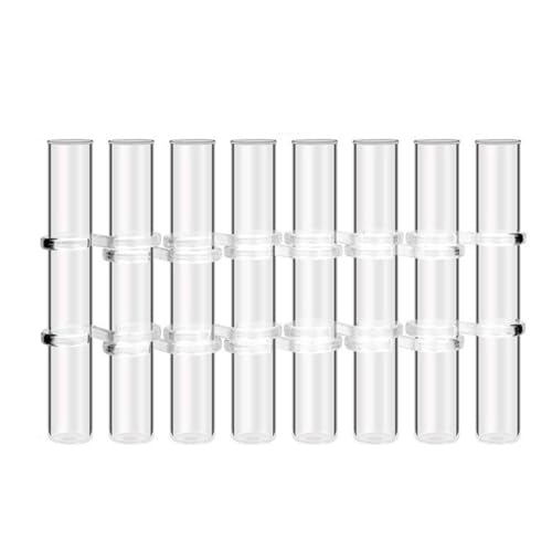 Tixqeaif 8-Teilige Blumenvase mit Scharnier, Reagenzglas Aus Klarem Glas, Hängender Blumenhalter für Heimdekoration, Langlebig, L von Tixqeaif