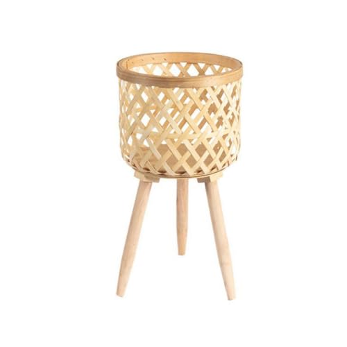 Tixqeaif Blumentopf Bambus Rattan Blumentopf Twill Balkon Blumenkasten Blumendisplay Regal M Einfache Installation Einfach zu Verwenden von Tixqeaif