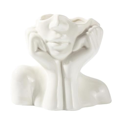 Tixqeaif Blumenvase im Nordischen Stil, für Damen, Körper, Halbes Gesicht, Blumentopf, Vase, Keramik, Kunsthandwerk, Schlafzimmer, Wohnzimmer, Tischdekoration, A Tixqeaif Blumenvase im Nordischen Stil, für Damen, Körper, Halbes Gesicht, Blumentopf, Vase, Keramik, Kunsthandwerk, Schlafzimmer, Wohnzimmer, Tischdekoration, A von Tixqeaif