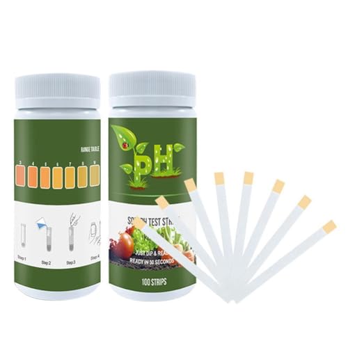 Tixqeaif Boden-PH-Papier-Testkit 200 Teststreifen (Bereich 3,5–9) zum Testen Von Garten, Haus, Rasen, Garten von Tixqeaif