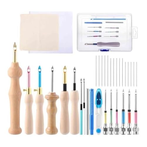 Tixqeaif Easy Stickerei-Stanznadel-Set, StickzubehöR Inklusive Stanznadel-Werkzeug Tixqeaif Easy Stickerei-Stanznadel-Set, StickzubehöR Inklusive Stanznadel-Werkzeug von Tixqeaif