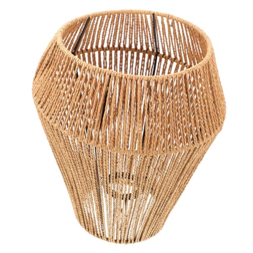 Tixqeaif Gewebter Kronleuchter-Schirm Rattan-Lampenschirm für Tischlampe Zuhause Nachttischlampe Manueller Papier-Seil-Lampenschirm Tixqeaif Gewebter Kronleuchter-Schirm Rattan-Lampenschirm für Tischlampe Zuhause Nachttischlampe Manueller Papier-Seil-Lampenschirm von Tixqeaif