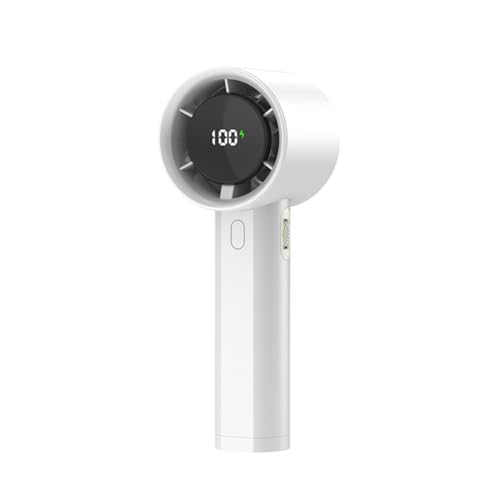 Tixqeaif Hochgeschwindigkeits-Handventilator, Tragbarer Kleiner Elektrischer Ventilator, USB-Aufladung, Hohe Windkraft, Digitalanzeige, Desktop-Ventilator () von Tixqeaif