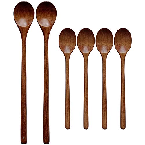 Tixqeaif Kochutensilien HolzlöFfel, Langgriff Mischen HolzlöFfel 6-Teiliges KüChenutensilien-Mischset Tixqeaif Kochutensilien HolzlöFfel, Langgriff Mischen HolzlöFfel 6-Teiliges KüChenutensilien-Mischset von Tixqeaif
