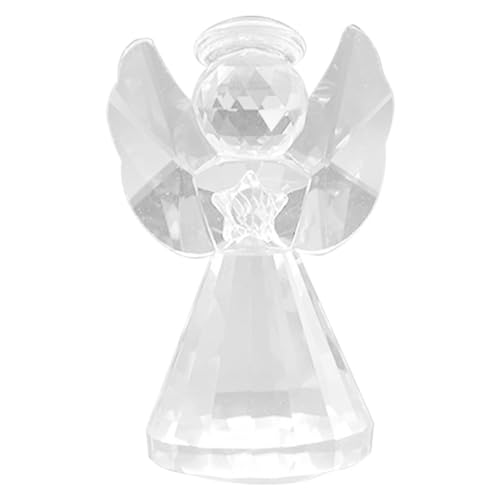 Tixqeaif Kristall-Figuren-Dekoration, Glas-Schutzengel-Statue-Figuren, Sammlerstücke, Hübsche -Ornamente, Geschenke für Frauen, Langlebig, Einfache Installation, Einfach zu Bedienen von Tixqeaif
