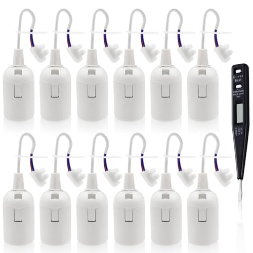 Tixqeaif Lampenfassung E27 12 Stück Baustellenfassung mit Kabel E27 Fassung Baufassung mit Spannungsprüfer Ersatzteile Zubehör Tixqeaif Lampenfassung E27 12 Stück Baustellenfassung mit Kabel E27 Fassung Baufassung mit Spannungsprüfer Ersatzteile Zubehör von Tixqeaif