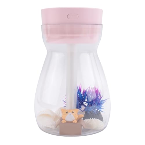 Tixqeaif Mikro-Landschafts Luftbefeuchter, Mini Luftbefeuchter, Luft Befeuchter, KüHl Luftbefeuchter für Auto Schlafzimmer BüRo Schreibtische (Rosa) von Tixqeaif