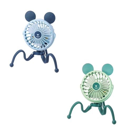 Tixqeaif Oktopus-Ventilator für Kinderwagen, Stativ-Clip, Kinderwagen-Ventilator, Tragbarer Elektrischer Wagen, Leiser Ventilator, Camping, Handkühlventilator B von Tixqeaif