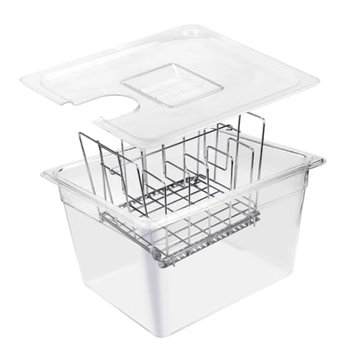 Tixqeaif Sous Vide Gargerät 11L Behälter mit Edelstahlgestell Abnehmbare Trennwände Separator von Tixqeaif