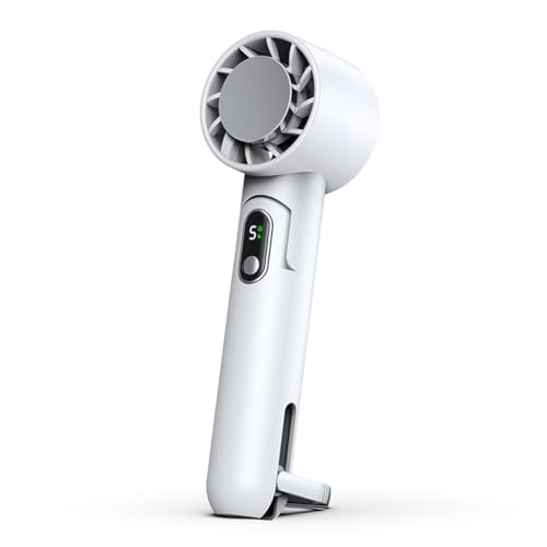 Tixqeaif Tragbarer, Faltbarer Kleiner Handventilator, Tragbarer, Kleiner Aufhängbarer Handventilator mit 5 Geschwindigkeiten, Leiser Handventilator für Den Innenbereich von Tixqeaif