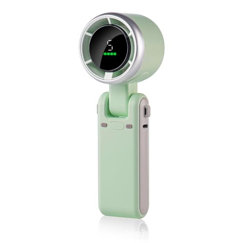 Tixqeaif Tragbarer Mini-Handventilator, Faltbarer, Leistungsstarker Turboventilator mit Windfunktion, Per USB Aufladbarer Persönlicher Ventilator mit Geschwindigkeit, Digitalanzeige Tixqeaif Tragbarer Mini-Handventilator, Faltbarer, Leistungsstarker Turboventilator mit Windfunktion, Per USB Aufladbarer Persönlicher Ventilator mit Geschwindigkeit, Digitalanzeige von Tixqeaif