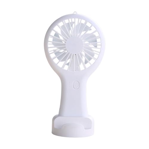 Tixqeaif Weißer Tragbarer Mini-Handventilator, Wiederaufladbarer USB-Ventilator für Büro, Wohnheim, Studentengeschenk, Lange Lebensdauer von Tixqeaif