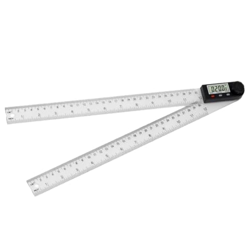 Tixqeaif Winkellineal mit Digitaler Anzeige, 2-In-1-Präzisionslineal und Digitaler Winkelmesser (ABS-300 MM) von Tixqeaif