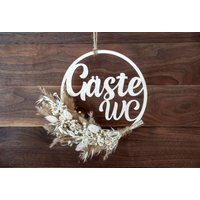 Kranz Gäste Wc Ø20cm | Türschild Holzschild Trockenblumenkranz Geschenkidee Flurschild Verschiedene Farben Bad Kranz Gäste Wc Ø20cm | Türschild Holzschild Trockenblumenkranz Geschenkidee Flurschild Verschiedene Farben Bad von TiyanaDesign
