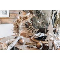 Weihnachtskranz Mit Glaskugeln Stehend Ø30cm Gold | Trockenblumen Weihnachtskugeln Weihnachten Metallring Holzstern Tischdeko Weihnachtskranz Mit Glaskugeln Stehend Ø30cm Gold | Trockenblumen Weihnachtskugeln Weihnachten Metallring Holzstern Tischdeko von TiyanaDesign