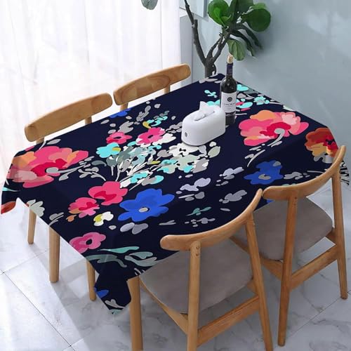 Tischdecke Outdoor Aquarellblumen Tischdecken Abwaschbar 3D Abstrakt Tischdecke Wetterfest Wasserdicht für Party Biertisch, 90x90 cm Q.P1962 Tischdecke Outdoor Aquarellblumen Tischdecken Abwaschbar 3D Abstrakt Tischdecke Wetterfest Wasserdicht für Party Biertisch, 90x90 cm Q.P1962 von Tizhweqo