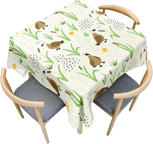 Tischdecke Outdoor Ente Tischdecken Abwaschbar 3D Baumtiere Tischdecke Wetterfest Wasserdicht für Party Biertisch, 140x140 cm Q.P2574 Tischdecke Outdoor Ente Tischdecken Abwaschbar 3D Baumtiere Tischdecke Wetterfest Wasserdicht für Party Biertisch, 140x140 cm Q.P2574 von Tizhweqo